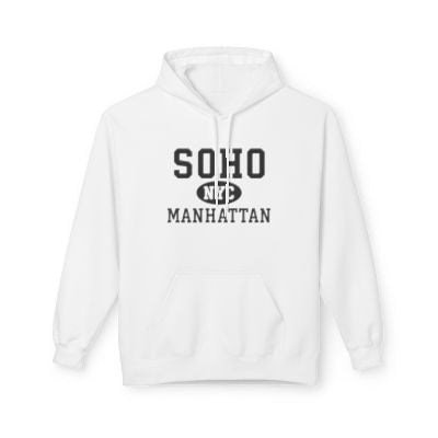 Soho NYC Unisex Hoodie Manhattan Softstyle Fleece Crewneck